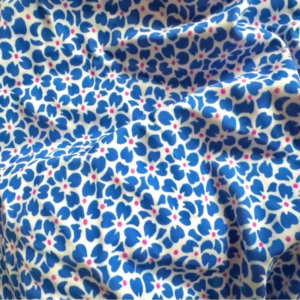 J. Crew Factory Blue and Tan One-Piece Swimsuit with Ruching - Picture 2 of 2